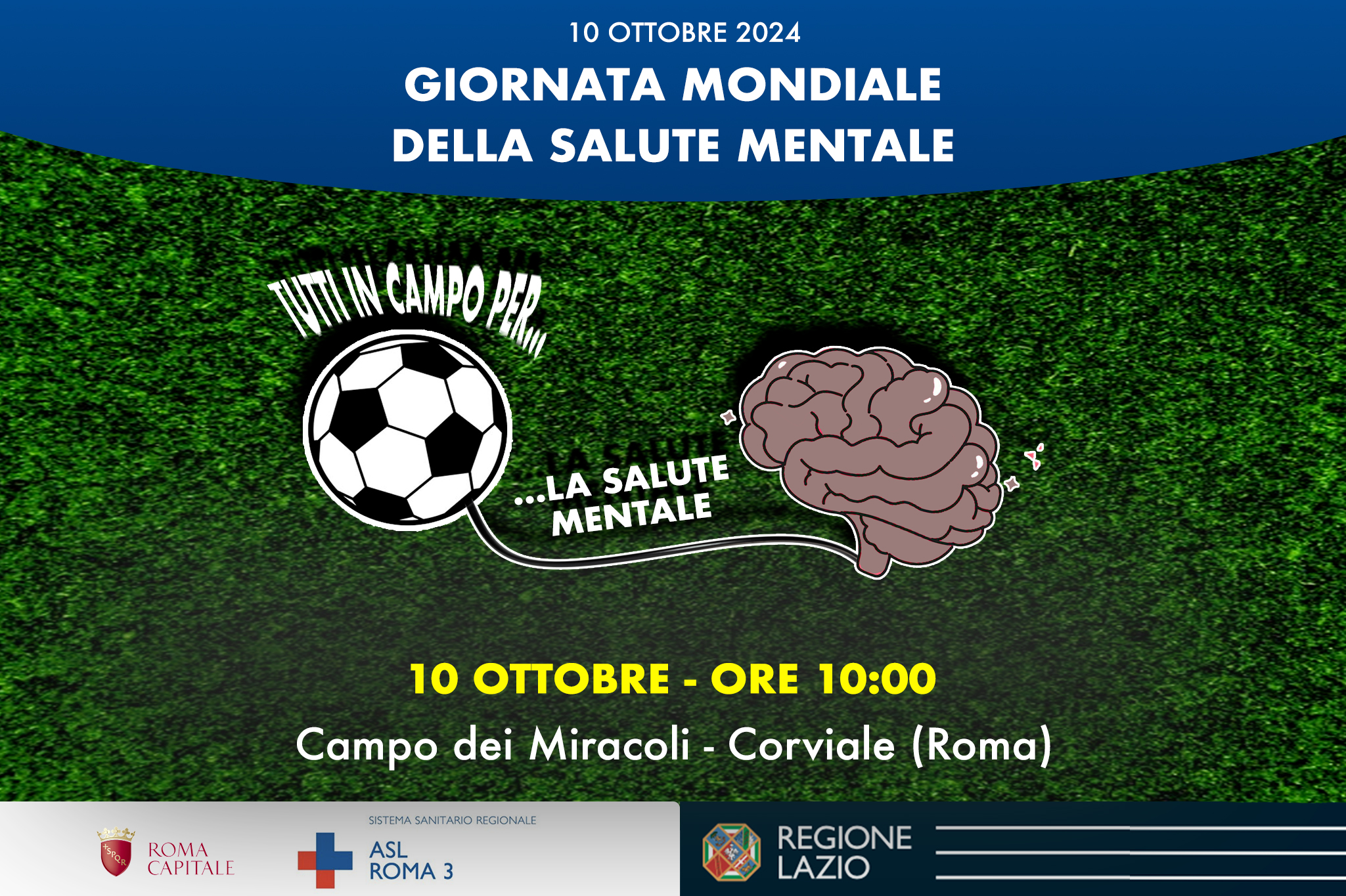 ASL ROMA 3: A CORVIALE GIOVEDÌ 10 OTTOBRE TUTTI IN CAMPO PER LA SALUTE MENTALE