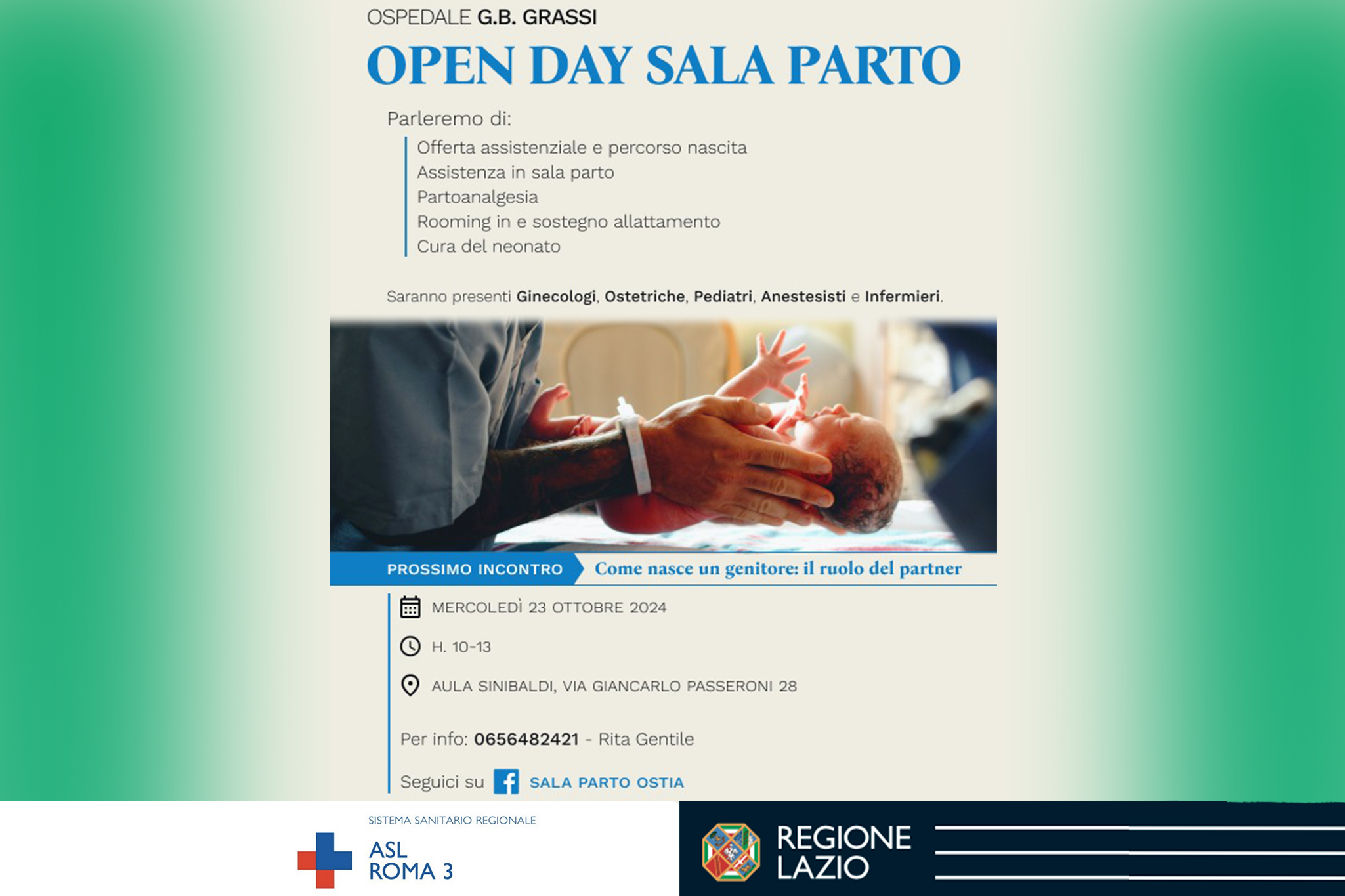 NEWS: OPEN DAY SALA PARTO – 23.10 prossima data