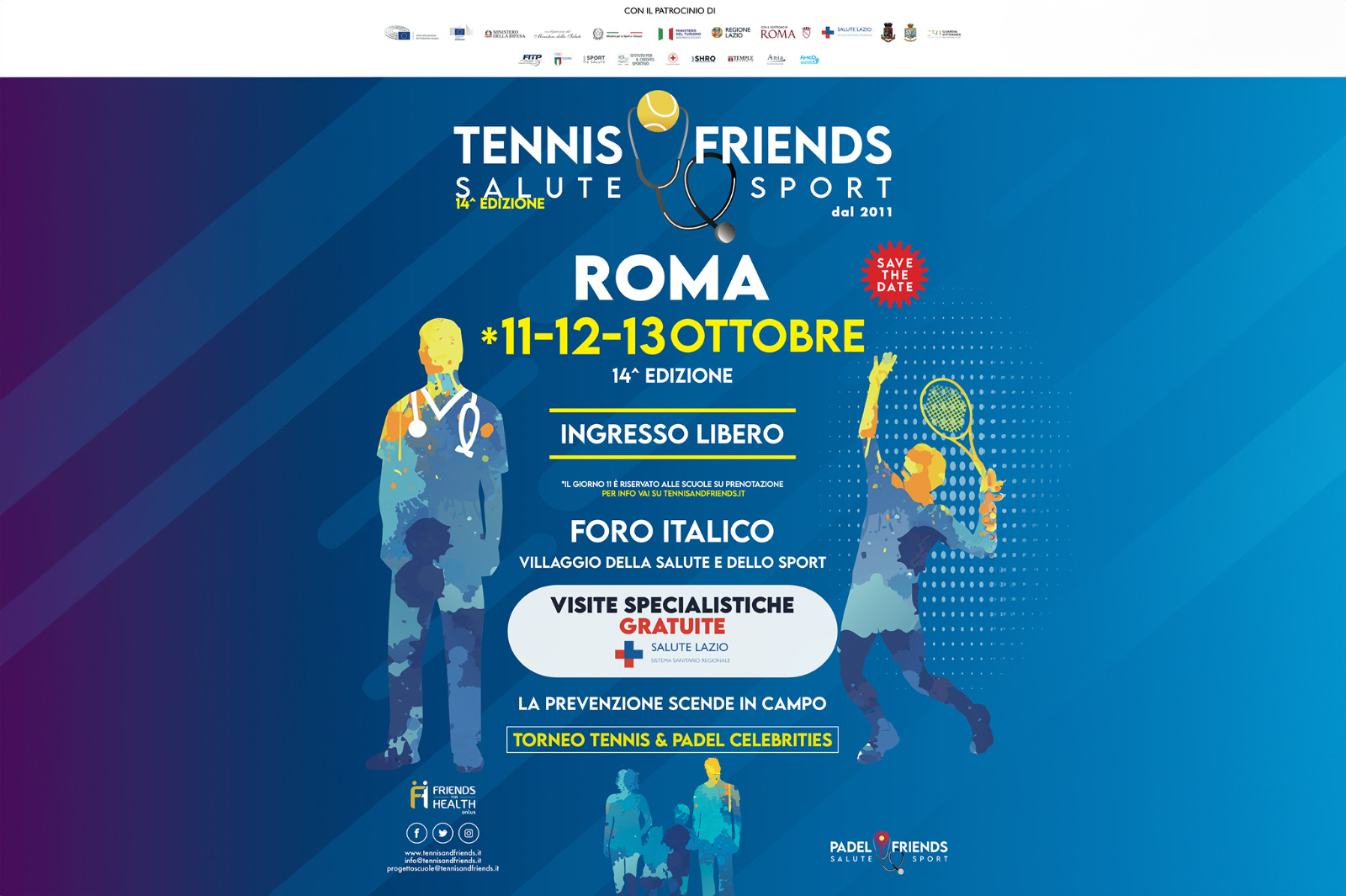 “Tennis & Friends – Salute e Sport” ritorna a Roma!