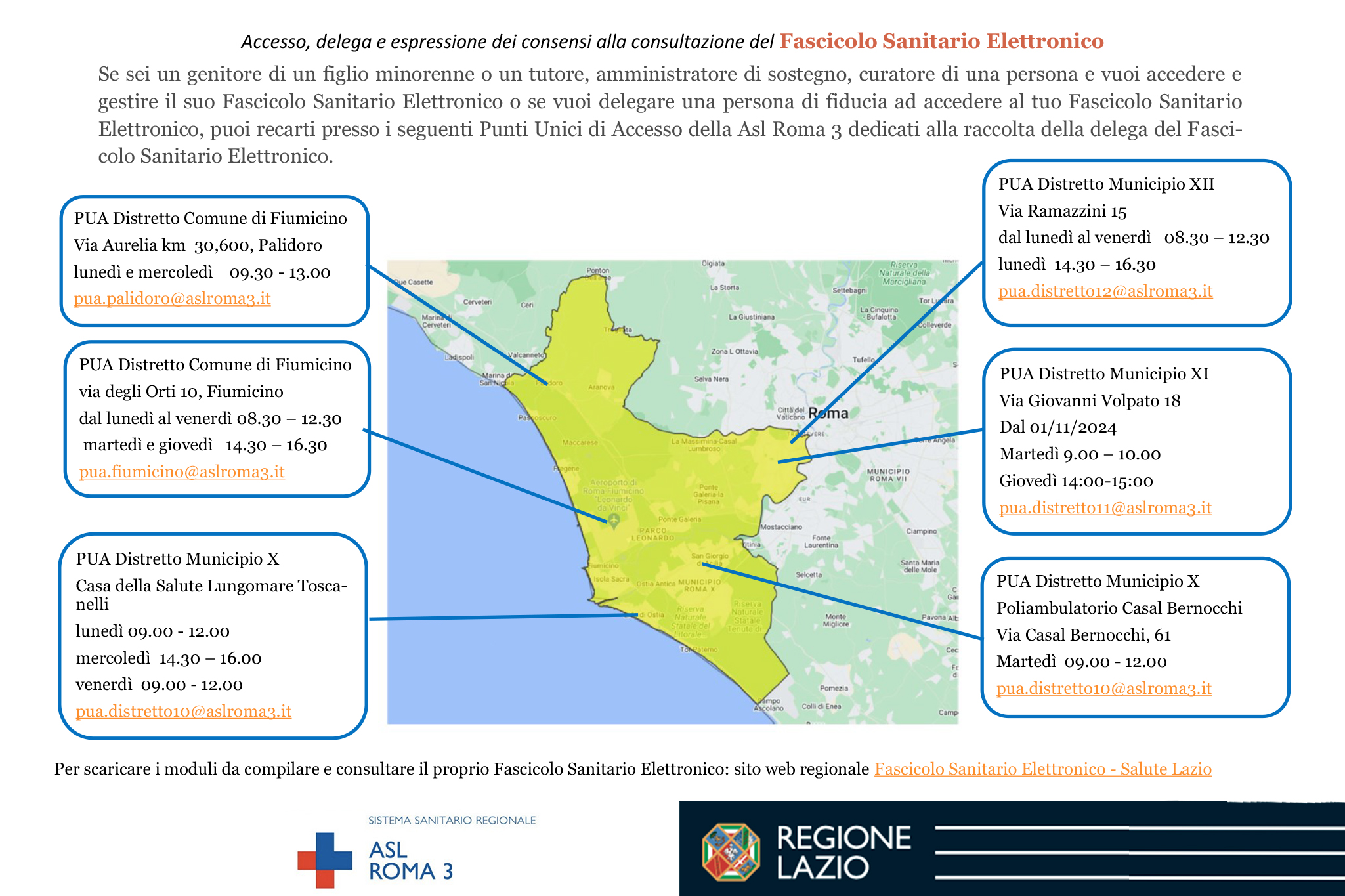 Fascicolo Sanitario Elettronico: Raccolta dei moduli per accesso, delega e espressione dei consensi alla consultazione del FSE